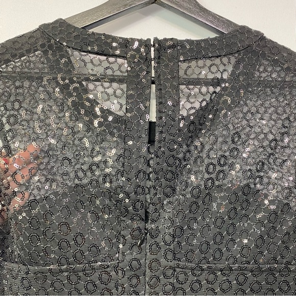 Express- Black Sheer Sleeveless Party Dress M NWT - Picture 5 of 10